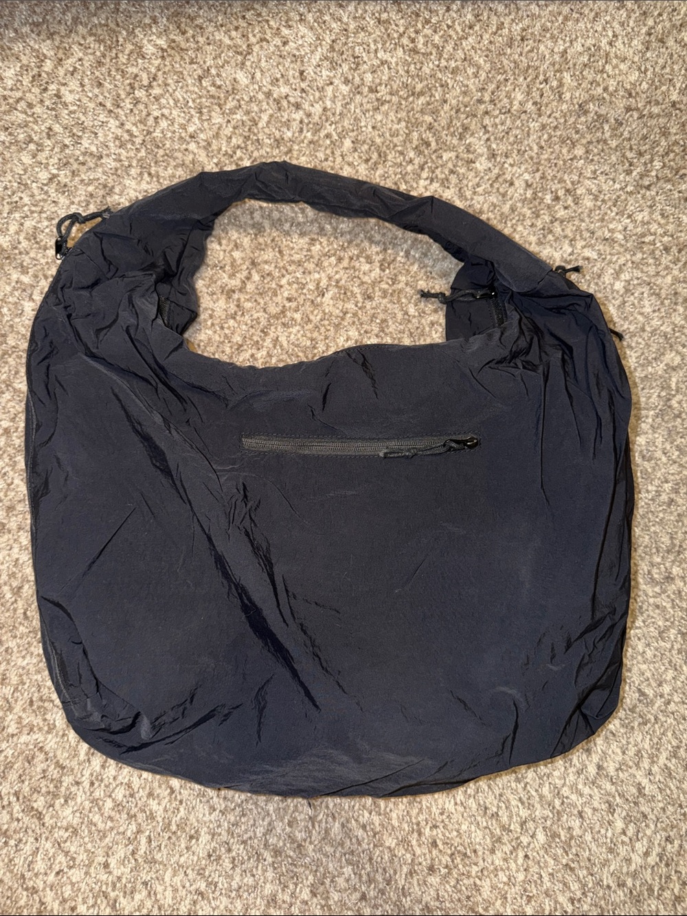 Black Women’s Shoulder Work Bag - Multiple Zippers